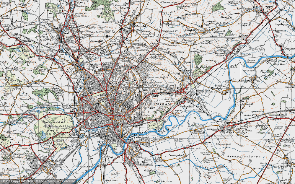 Old Map of Thorneywood, 1921 in 1921