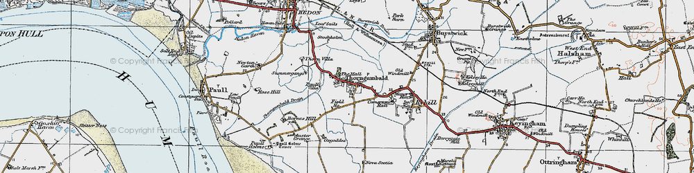Old map of Boreas Hill in 1924