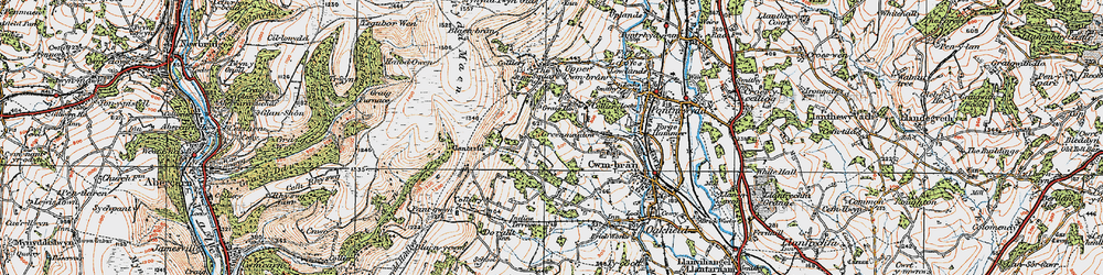 Old map of Thornhill in 1919