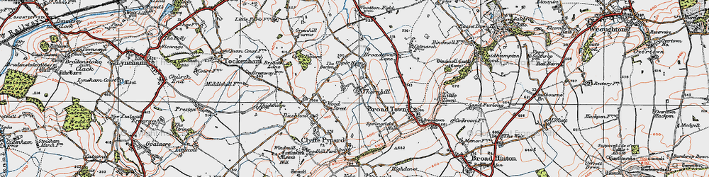 Old map of Thornhill in 1919