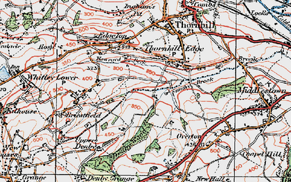 Old map of Thornhill Edge in 1925