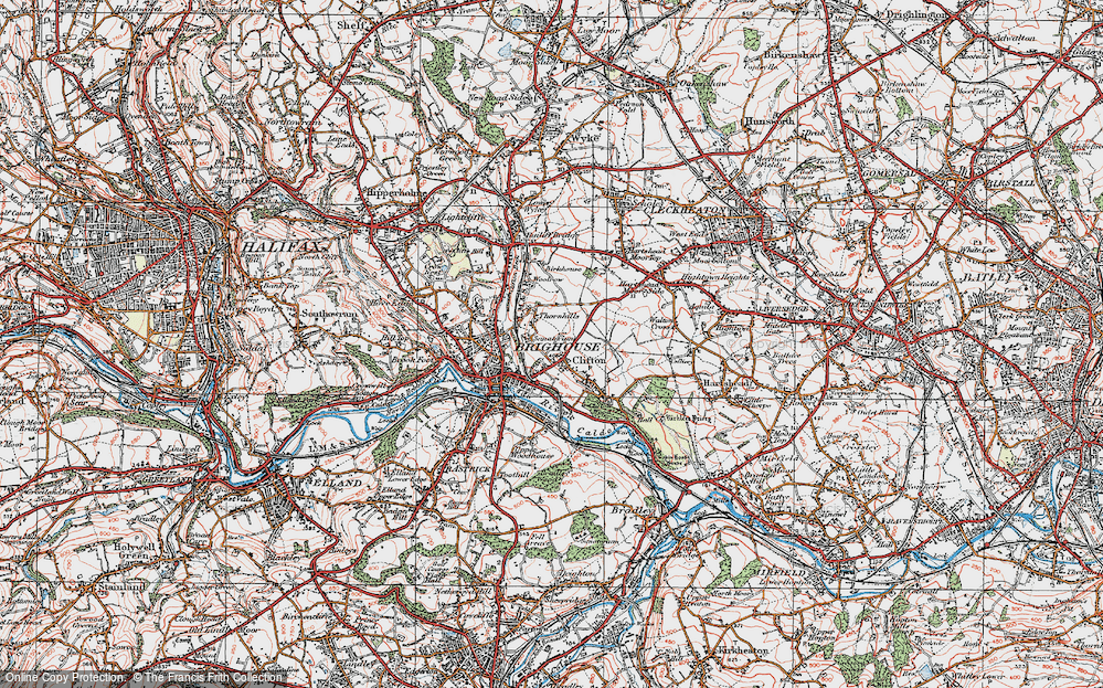 Old Map of Thornhills, 1925 in 1925