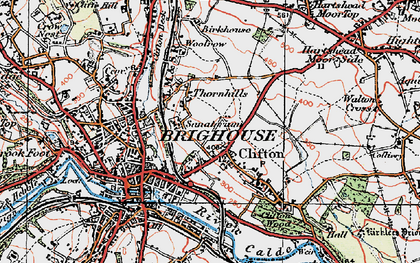 Old map of Thornhills in 1925