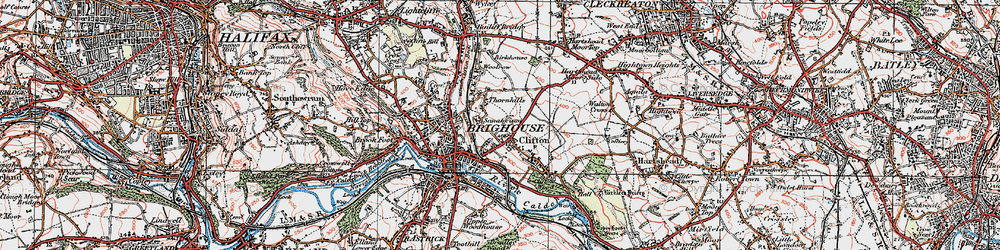 Old map of Thornhills in 1925