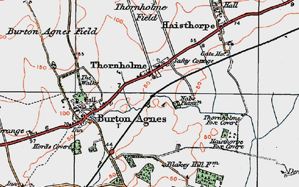 Old map of Thornholme in 1924