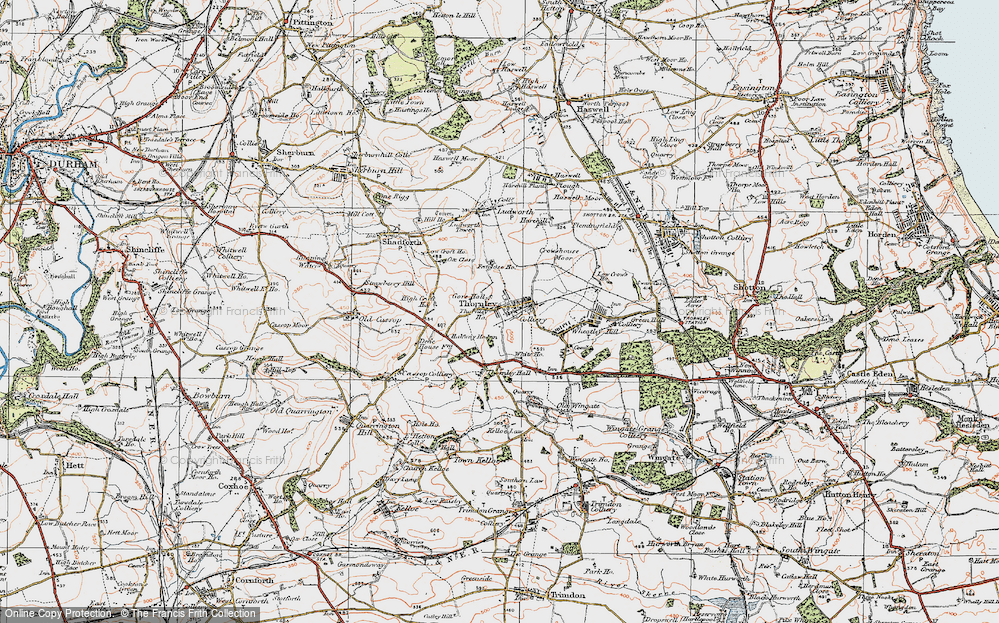 Old Map of Thornley, 1925 in 1925