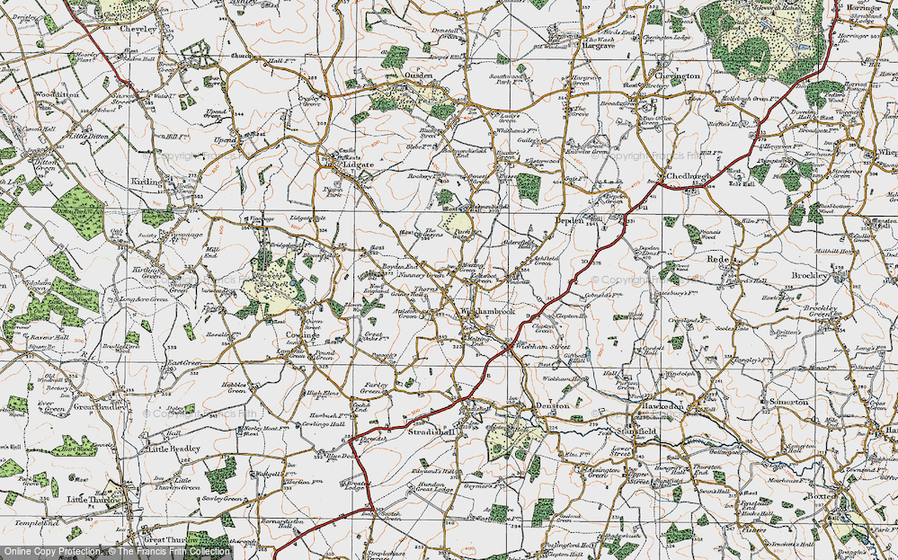 Old Map of Thorns, 1921 in 1921