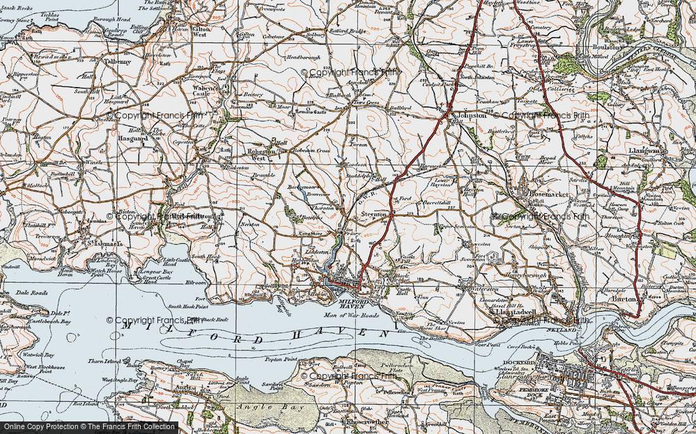 Old Map of Thornton, 1922 in 1922