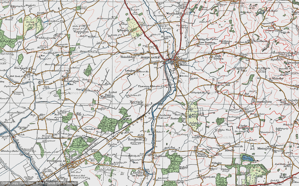 Old Map of Thornton, 1923 in 1923