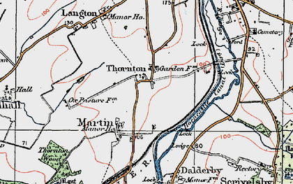 Old map of Thornton in 1923