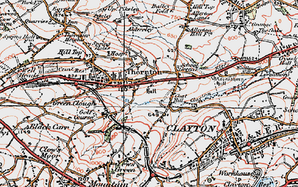 Old map of Thornton in 1925