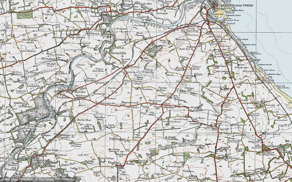 Old Map of Thornton, 1926 in 1926