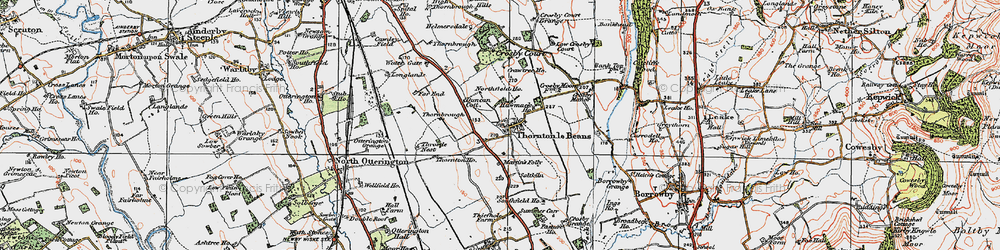 Old map of Thornton-le-Beans in 1925