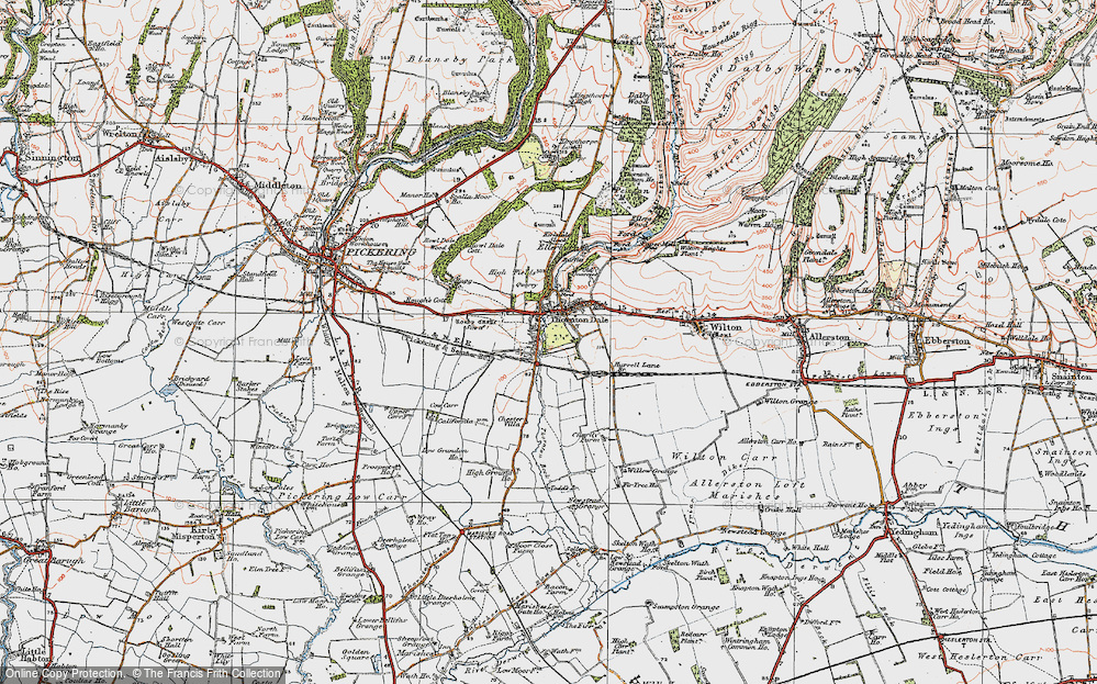 Old Map of Thornton-le-Dale, 1925 in 1925