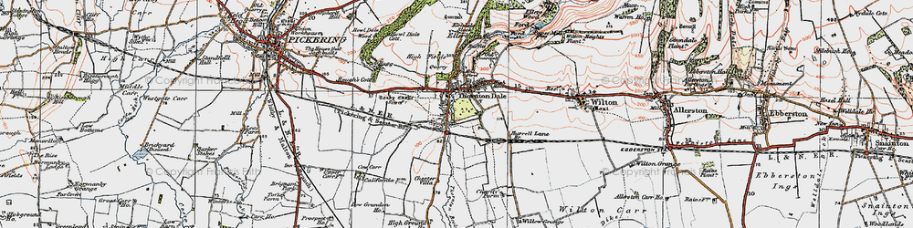 Old map of Thornton-le-Dale in 1925