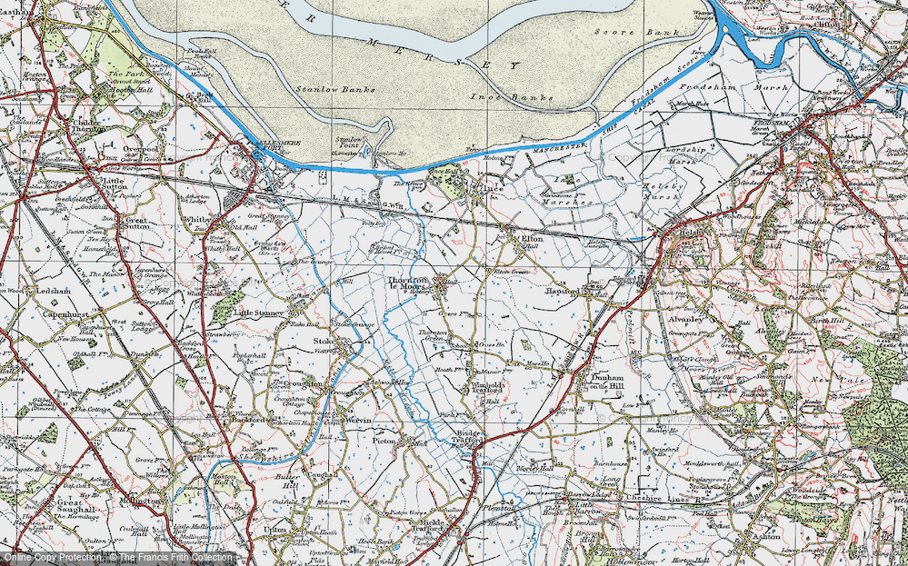 Old Map of Thornton-le-Moors, 1924 in 1924