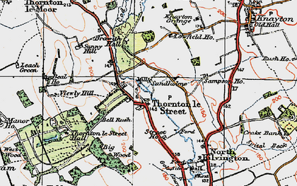 Old map of Brawith Hall in 1925