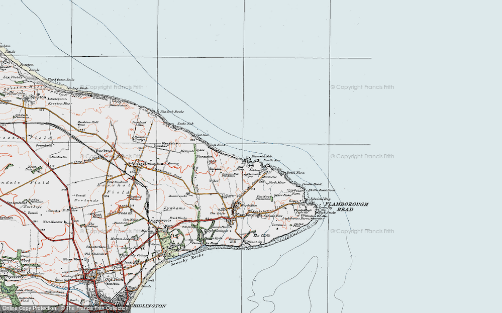 Old Map of Thornwick Bay, 1924 in 1924