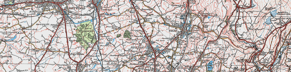 Old map of Thorp in 1924