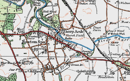 Old map of Thorp Arch in 1925