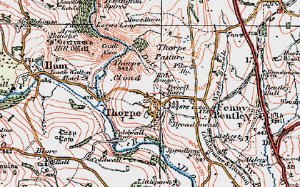 Old map of Broadlowash in 1921