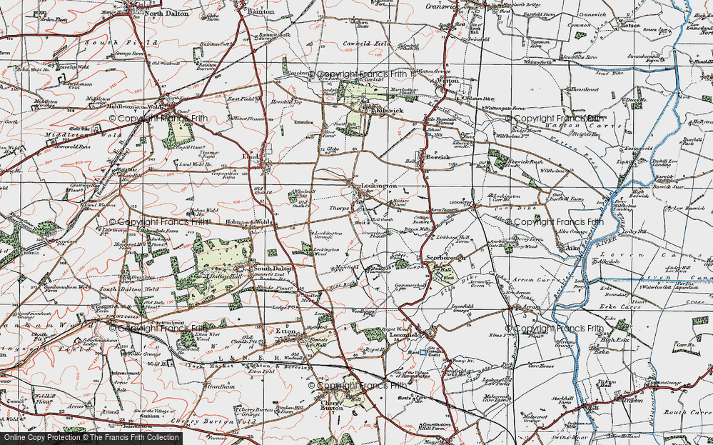 Old Map of Thorpe, 1924 in 1924
