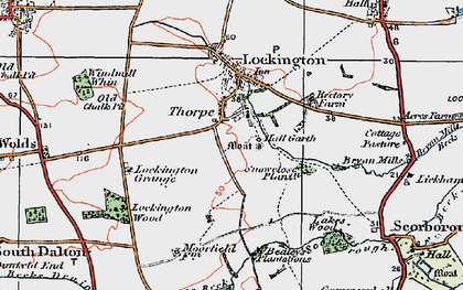 Old map of Thorpe in 1924