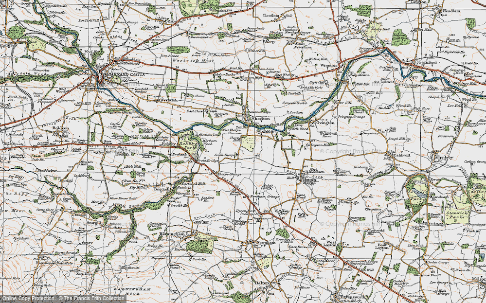 Old Map of Thorpe, 1925 in 1925