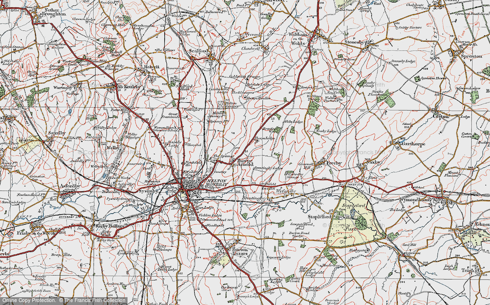 Old Map of Thorpe Arnold, 1921 in 1921