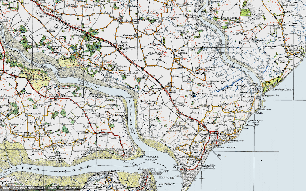 Old Map of Thorpe Common, 1921 in 1921