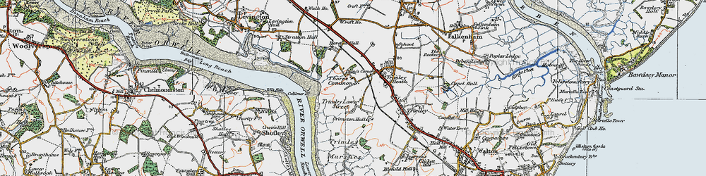 Old map of Thorpe Common in 1921
