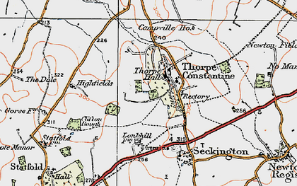 Old map of Thorpe Constantine in 1921