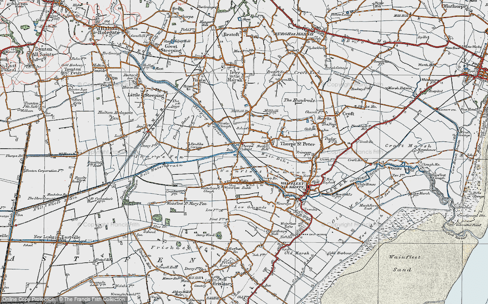 Old Map of Thorpe Culvert, 1923 in 1923