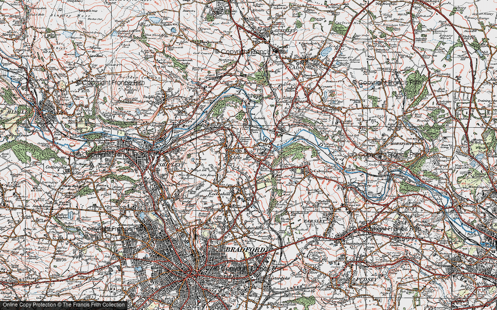 Old Map of Thorpe Edge, 1925 in 1925