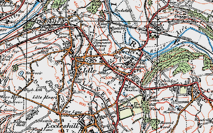 Old map of Thorpe Edge in 1925