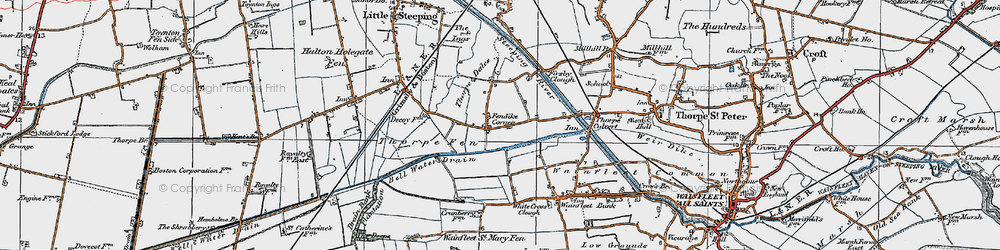 Old map of White Cross Clough in 1923