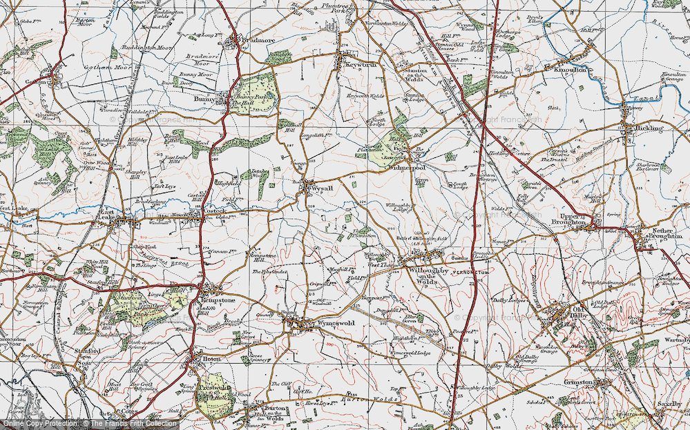 Old Map of Historic Map covering Windyridge in 1921