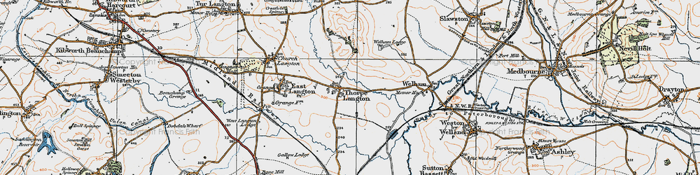 Old map of Langton Caudle in 1920