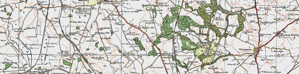 Old map of Brierley Wood in 1925
