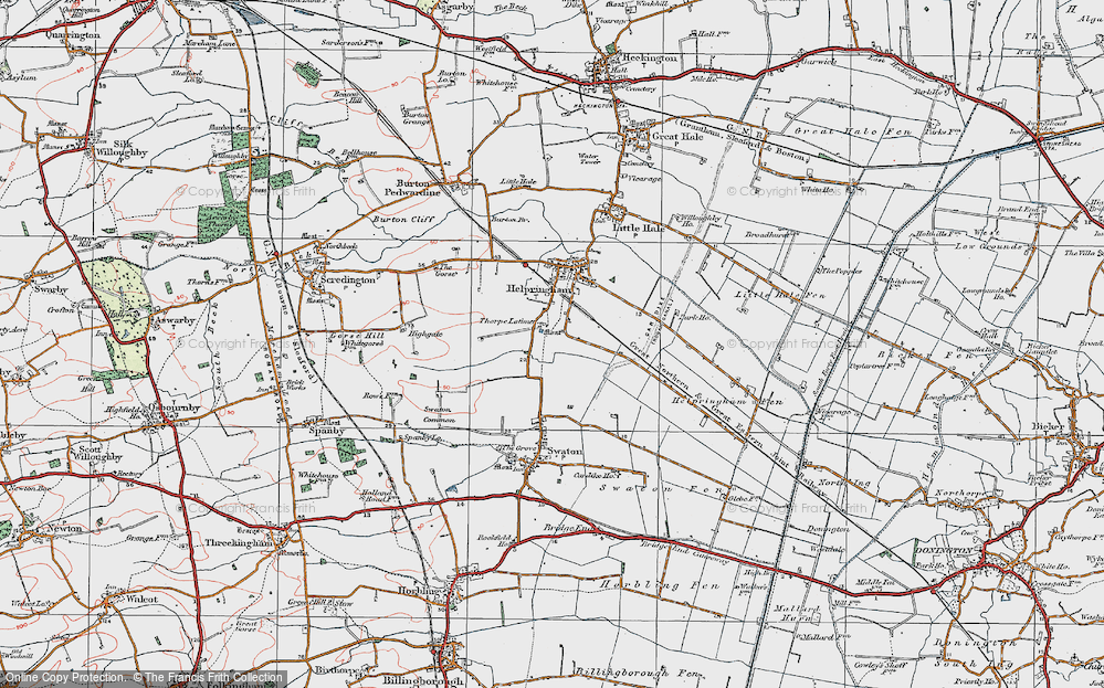 Old Map of Thorpe Latimer, 1922 in 1922