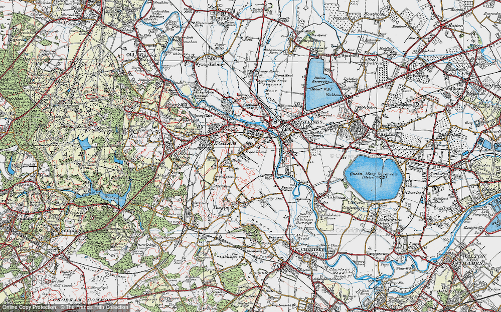 Old Map of Thorpe Lea, 1920 in 1920