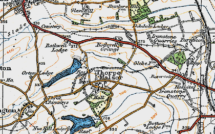 Old map of Thorpe Malsor in 1920