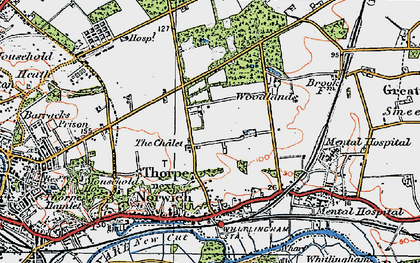 Old map of Thorpe St Andrew in 1922