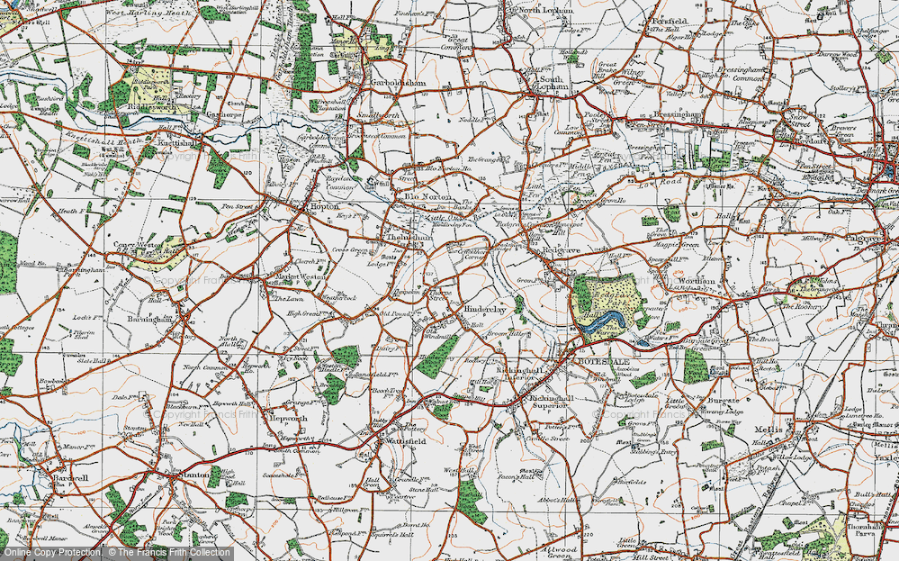 Old Map of Thorpe Street, 1920 in 1920
