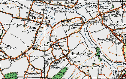 Old map of Thorpe Street in 1920