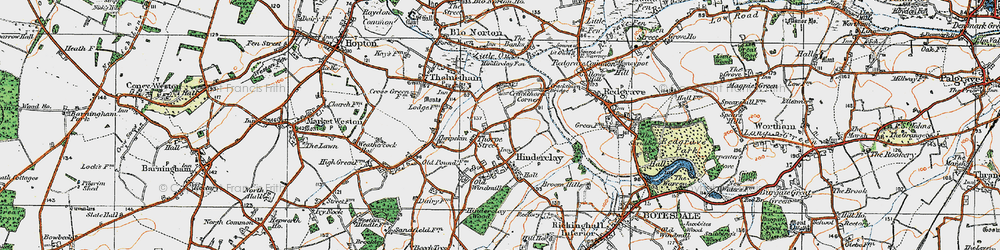 Old map of Thorpe Street in 1920