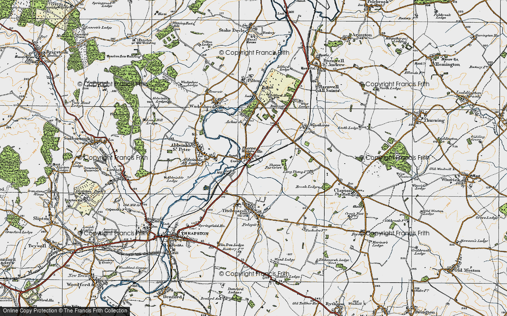 Old Map of Thorpe Waterville, 1920 in 1920