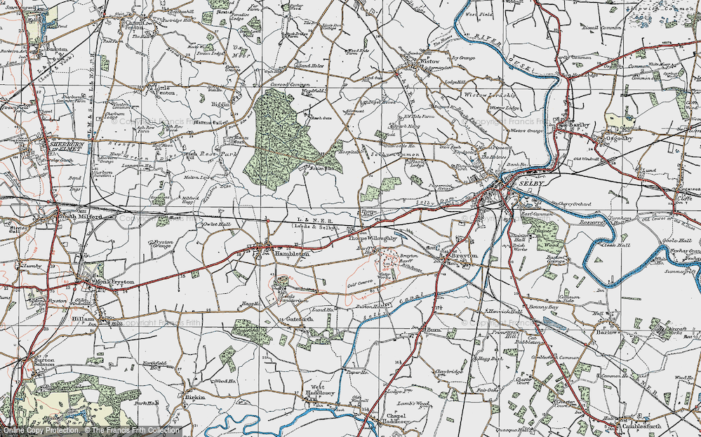 Old Map of Thorpe Willoughby, 1924 in 1924