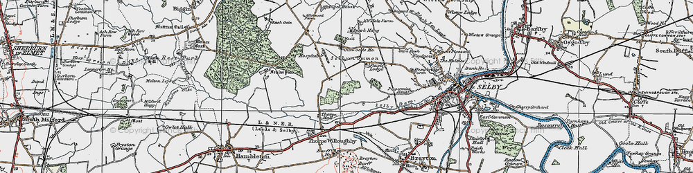 Old map of Thorpe Wood in 1924