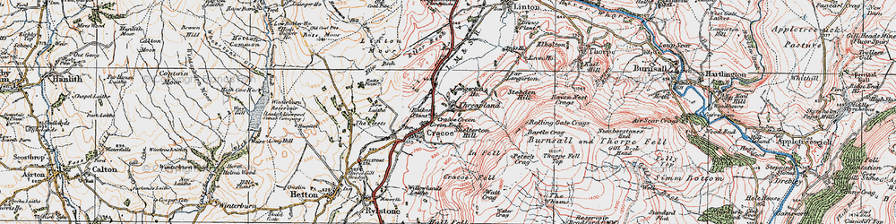 Old map of Brown Bank Brow in 1925